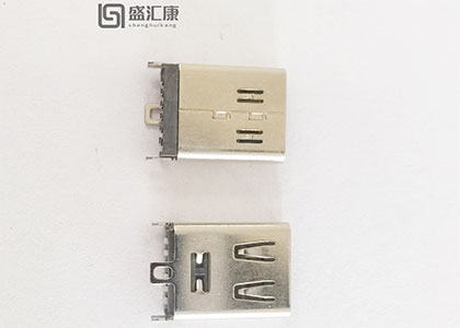 USB连接器 TYPE-C连接器 TYPE C-6P立贴 10.5