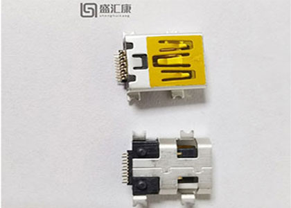 MINI USB 10P,USB 10P连接器，飞利浦10P, SMT全贴