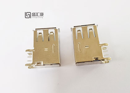 USB连接器 长体侧插USB 卷边